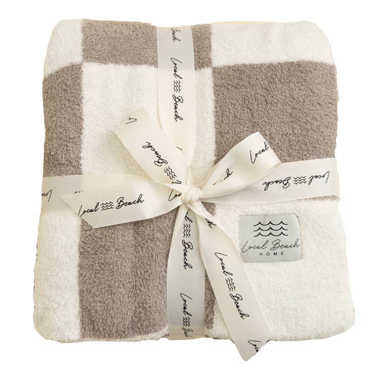 Local Beach - Wholesale Bedding blanket – Kids & Baby - Baby Checker Luxe Blanket2