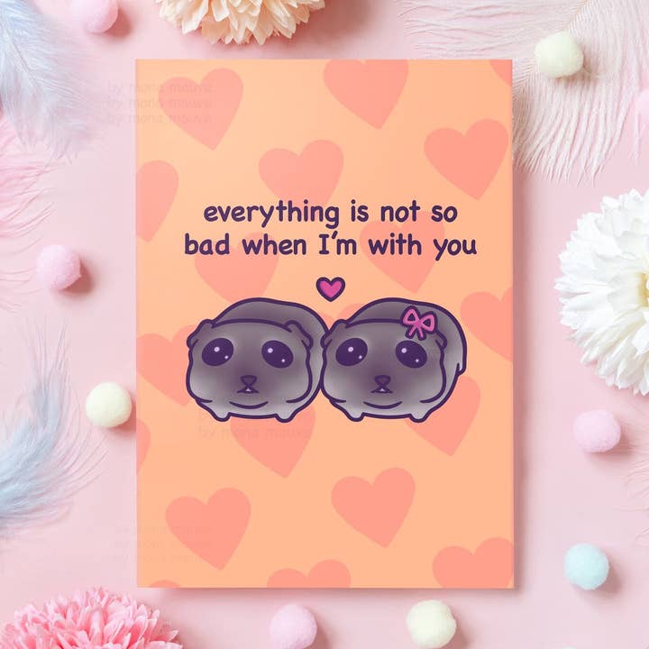 Mona Mauve • Silly Art! – postal de aniversário por atacado – Meme de Hamster Triste | Cartão de Aniversário Engraçado1