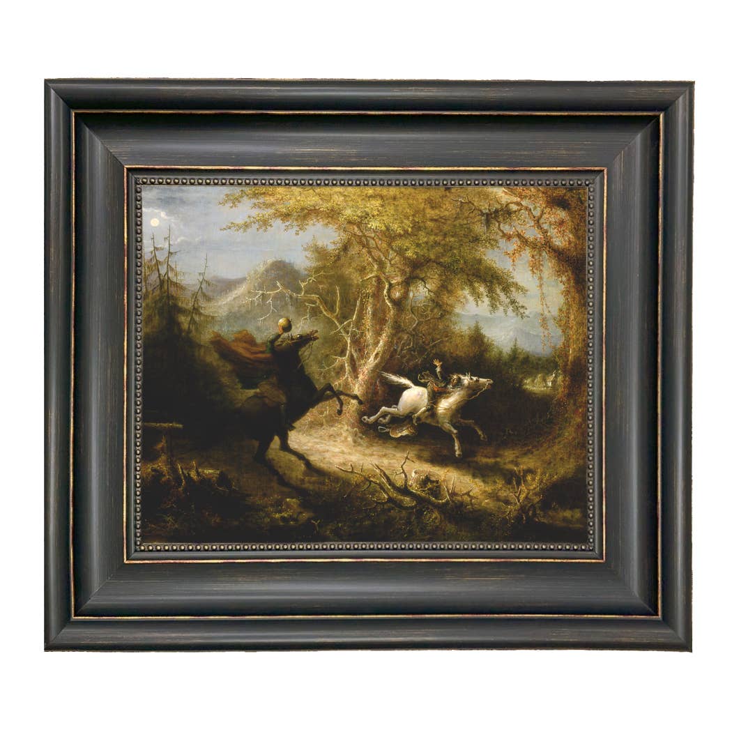 Madison Bay Co. - Historical Home Decor Reproductions - Wholesale Schilderen/Tekenen - Schilderijafdruk van de Ruiter zonder Hoofd die Ichabod Crane Achtervolgt52
