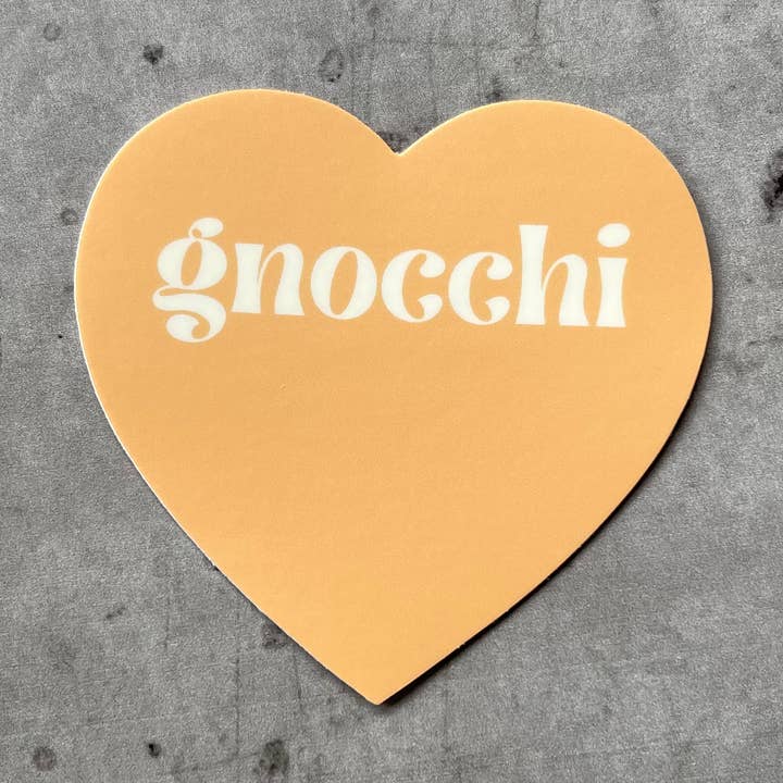 Adesivo Gnocchi Heart//comida italiana, presentes no restaurante por atacado de The Silver Spider