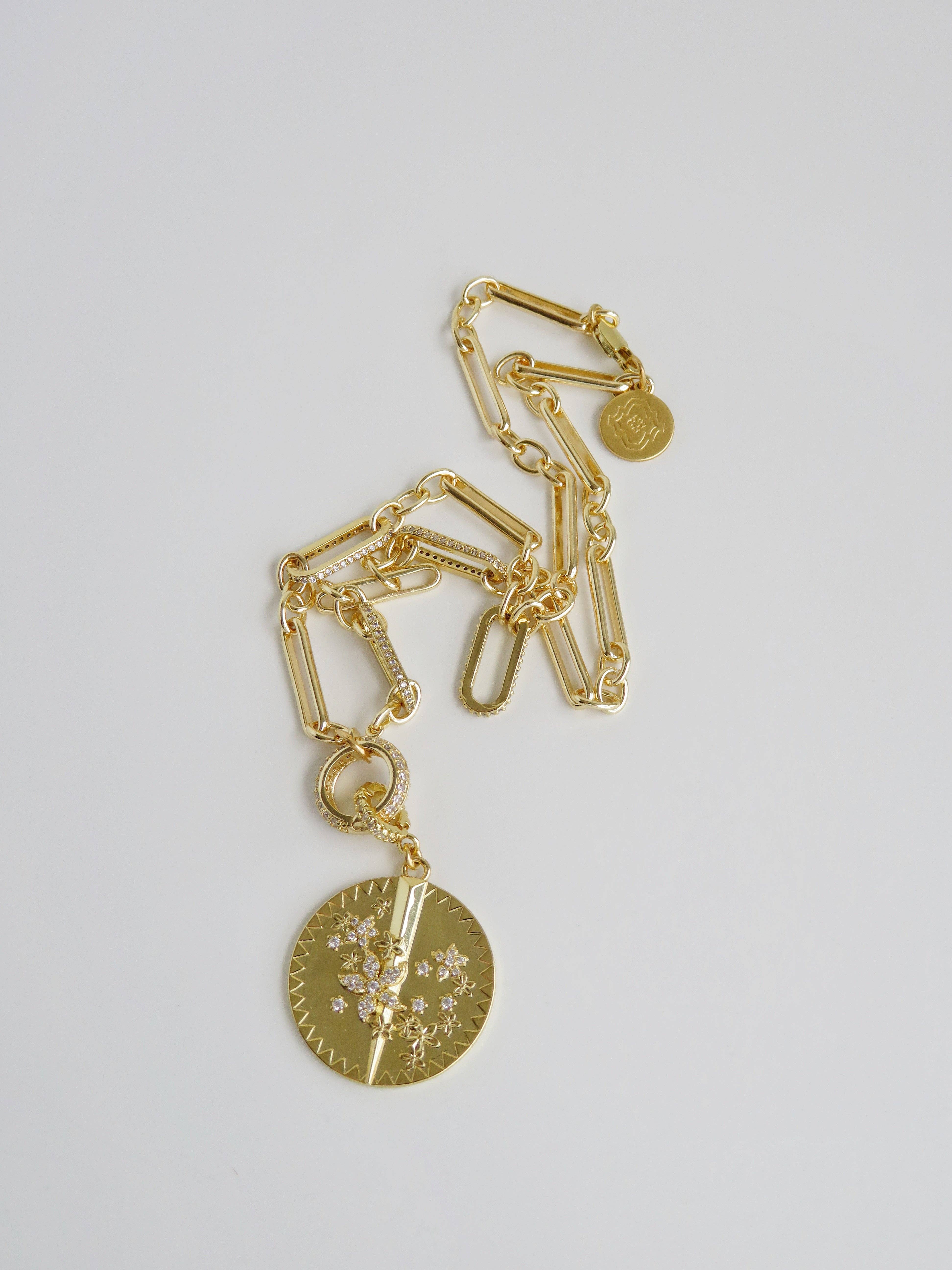 Boutique Suarez Co. - Wholesale Pendant/Charm Necklace - 18" Diamond Figaro Charm Holder Necklace - Clicker Clasp - add charms3