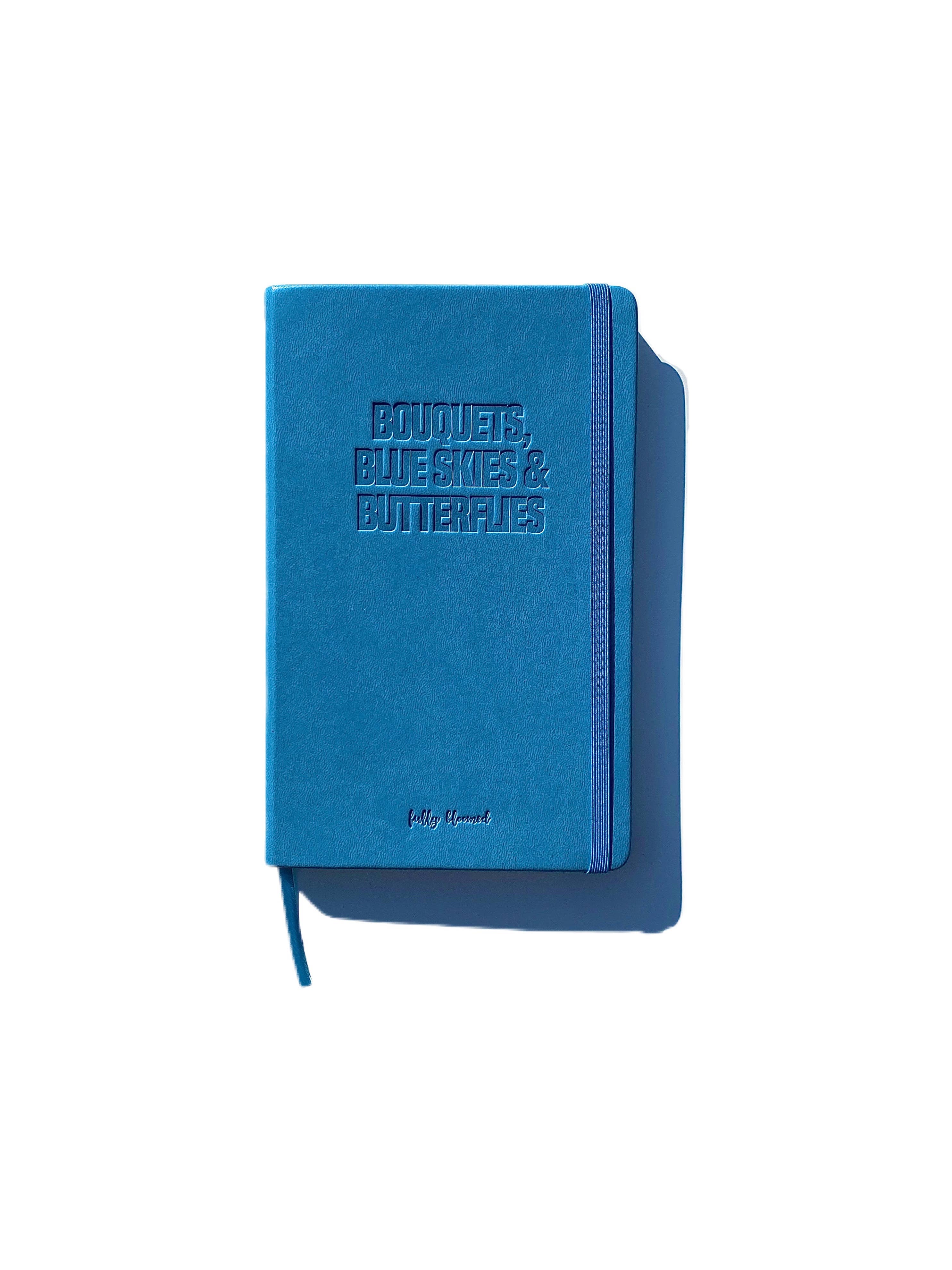 Fully Bloomed - Wholesale Journal/Diary - "Bouquets, Blue Skies & Butterflies" Vegan Leather Journal