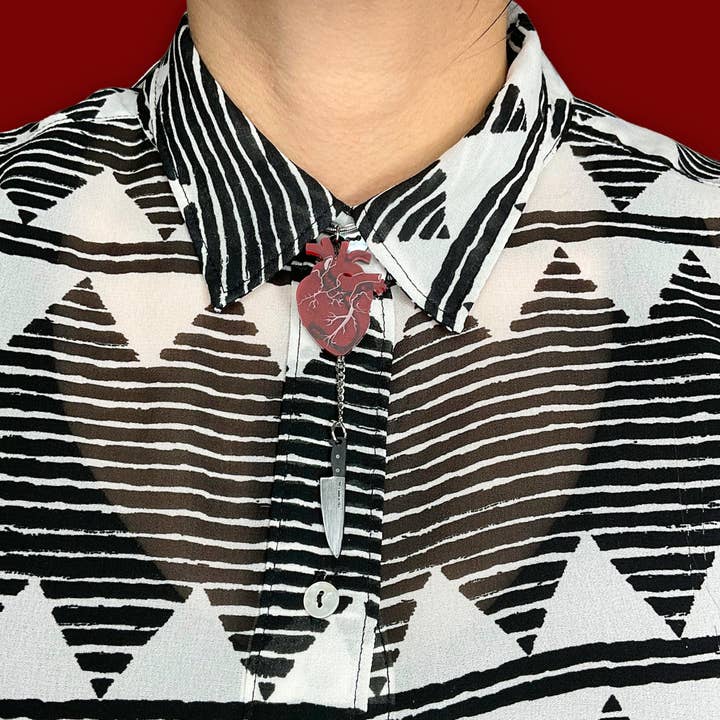 Vinca – Großhandel Kette mit Anhänger/Charm – Gehackte Herz-Halskette - Totrot6