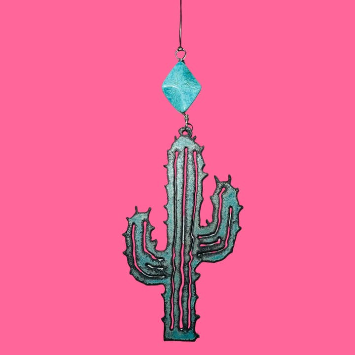 Ornamento mobile CACTUS Southwestern Western Texas magnesite per la vendita all'ingrosso da parte di Iron Jewel