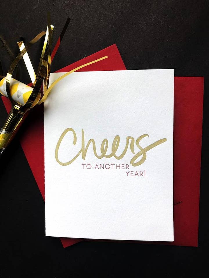 Birthday : Cheers To Another Year for wholesale by jill.cate letterpress