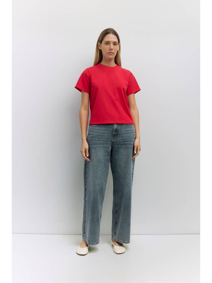 MOD REF – T-shirt – Mulher por atacado – The Lanie Top | Camiseta de Algodão Pesado Feminina7