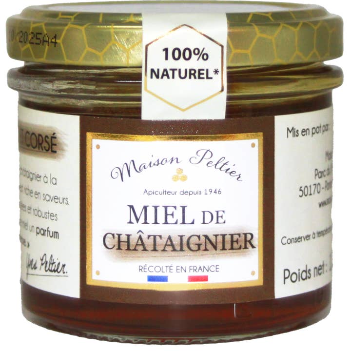 French chestnut honey 135G for wholesale by Maison Peltier