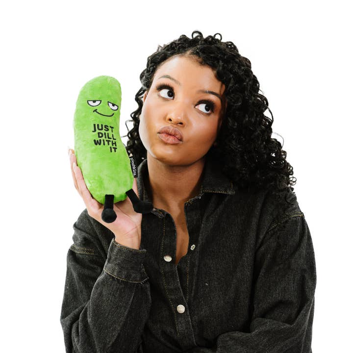 Punchkins - Wholesale Stuffed/Plush Toy - Kids & Baby - Just Dill With It Pickle Plushie, Big Dill, Funny Gift1