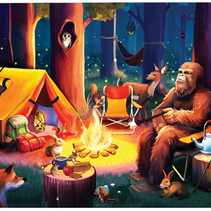 "Bigfoot Campout" 1000 piece Puzzle for wholesale by Gift & Garden by Carson