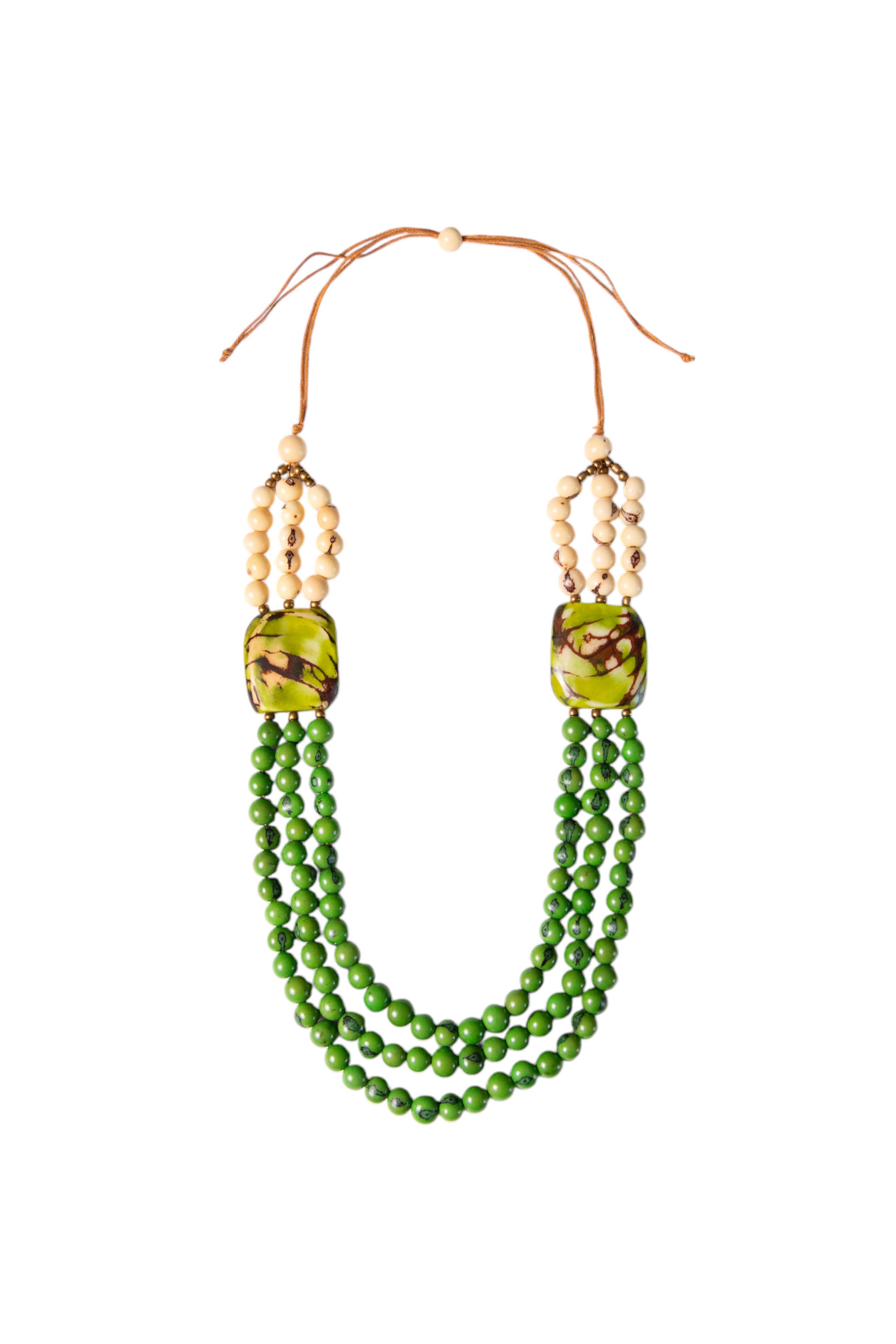 Organic Tagua Jewelry – wholesale Bib necklace – Parker Necklace0