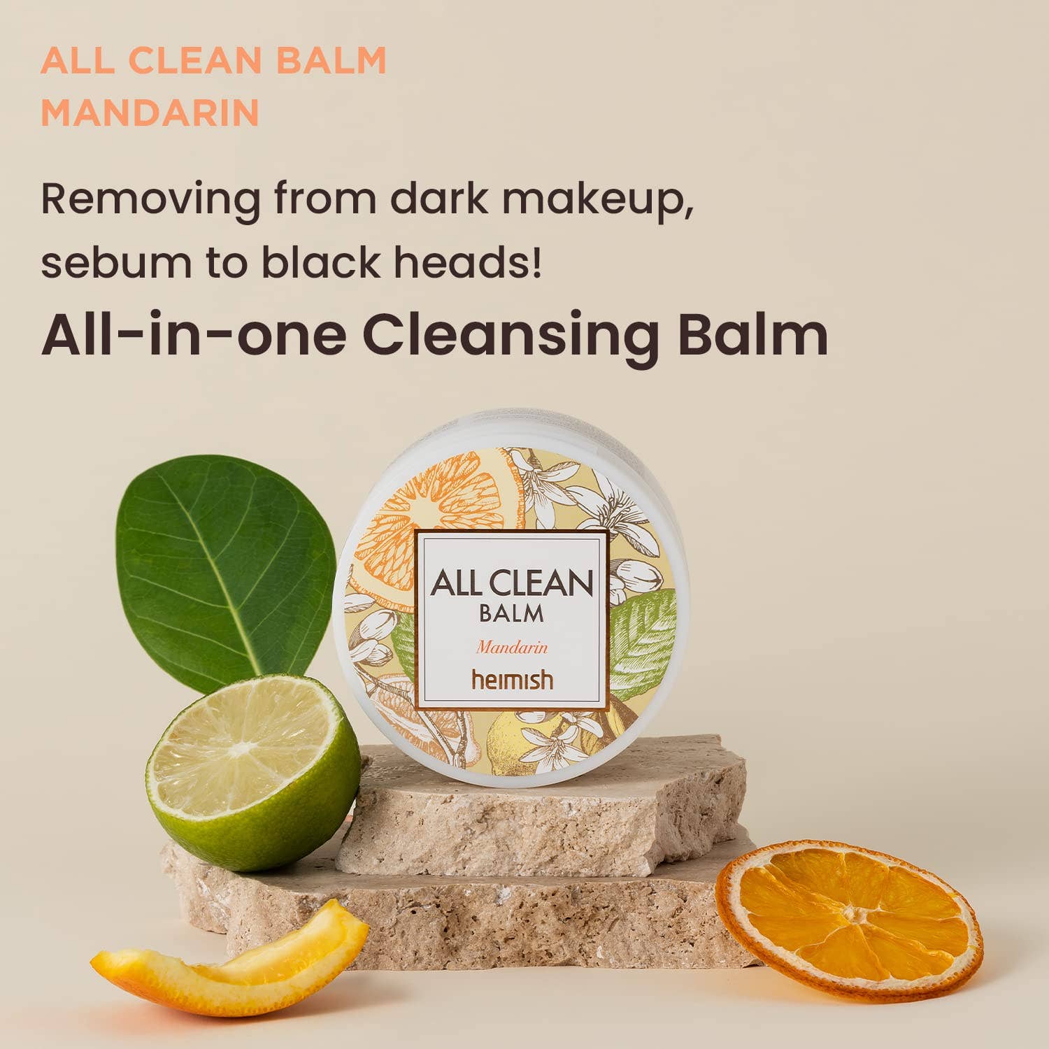 Sol Beauty Lab - Wholesale Facial Cleanser - BULK - Heimish MINI Mandarin All Clean Balm 50ml6
