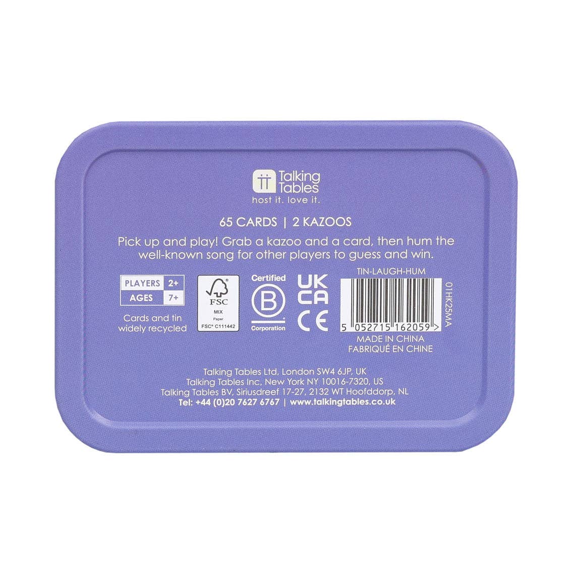 Talking Tables USA - Wholesale Card Game - Laugh in a Tin - Display - 4 Pack| Fun Card Games |7