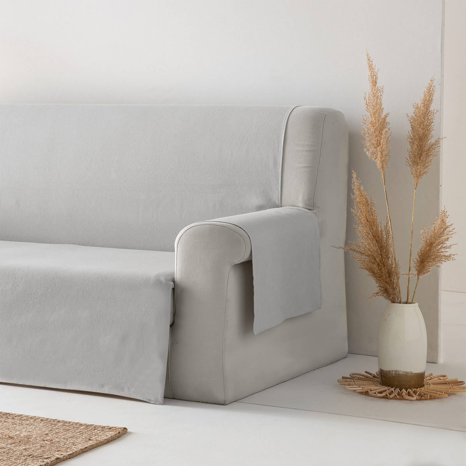 GAMUSI - Wholesale Chair/Sofa Slipcover - Smooth cotton plain sofa cover ALICANTE25