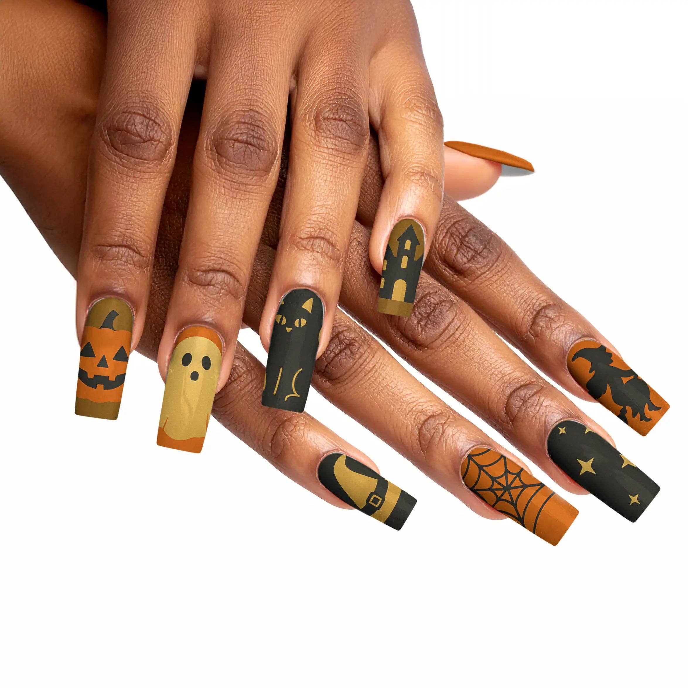 FYNE BODY - Wholesale Press-on/fake nails - Ghoul's Gold Glamour Halloween Press-On Nails23