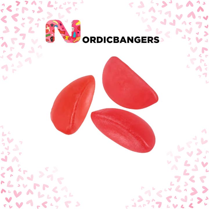 Barquillos de frambuesa de San Valentín 4kg para venta al por mayor de Nordicbangers - Swedish Candy Supply