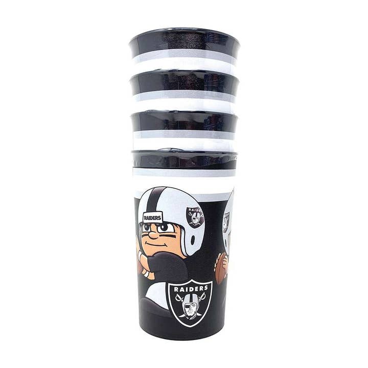 Party Animal, Inc. - Wholesale Disposable Cup - Las Vegas Raiders Party Cup 4-Pack