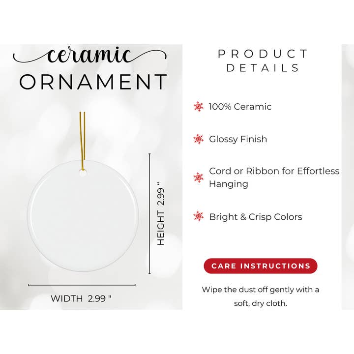 Fernville Creations - Wholesale Ornament - Nativity Ceramic Flat Disc Ornament, Religious Gift6