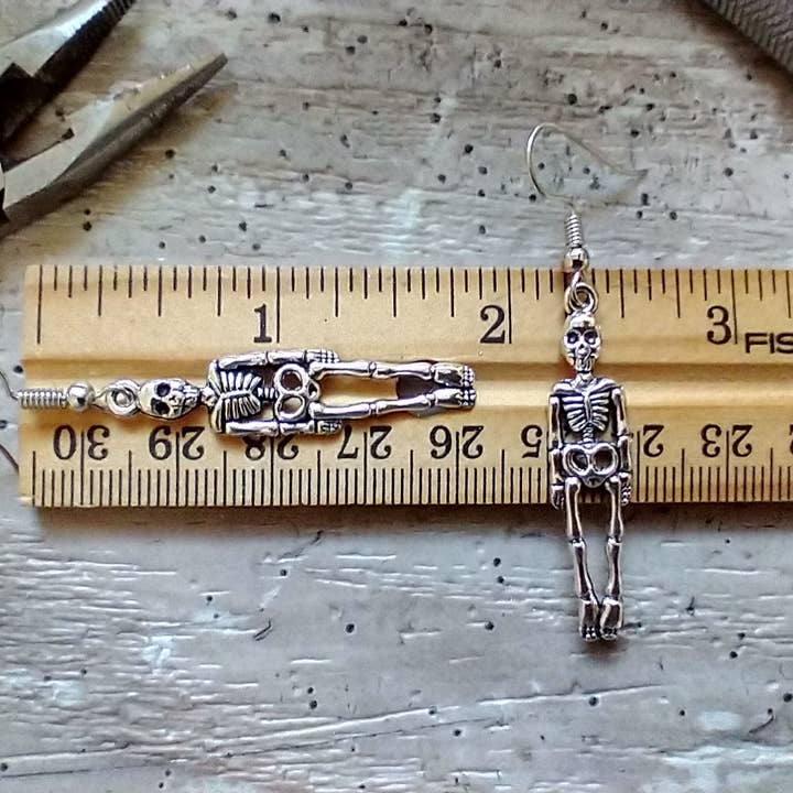 Piccadilly Pendants - Wholesale Dangle Earrings - Skeleton Earring, Halloween Jewelry