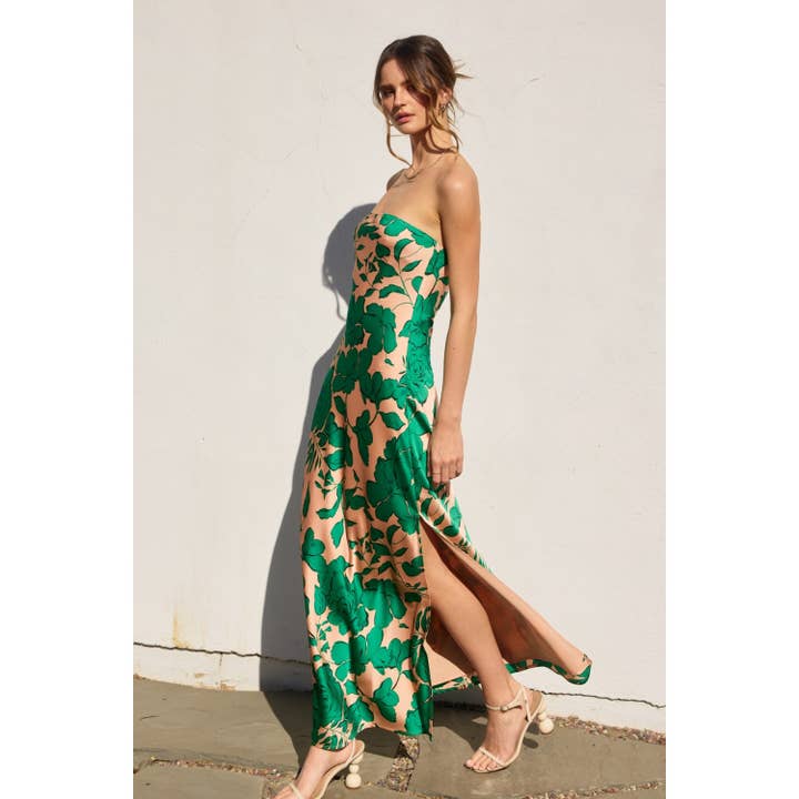 Heavy Hearted Strapless Bias Cut Maxi Dress for wholesale by Dress Forum