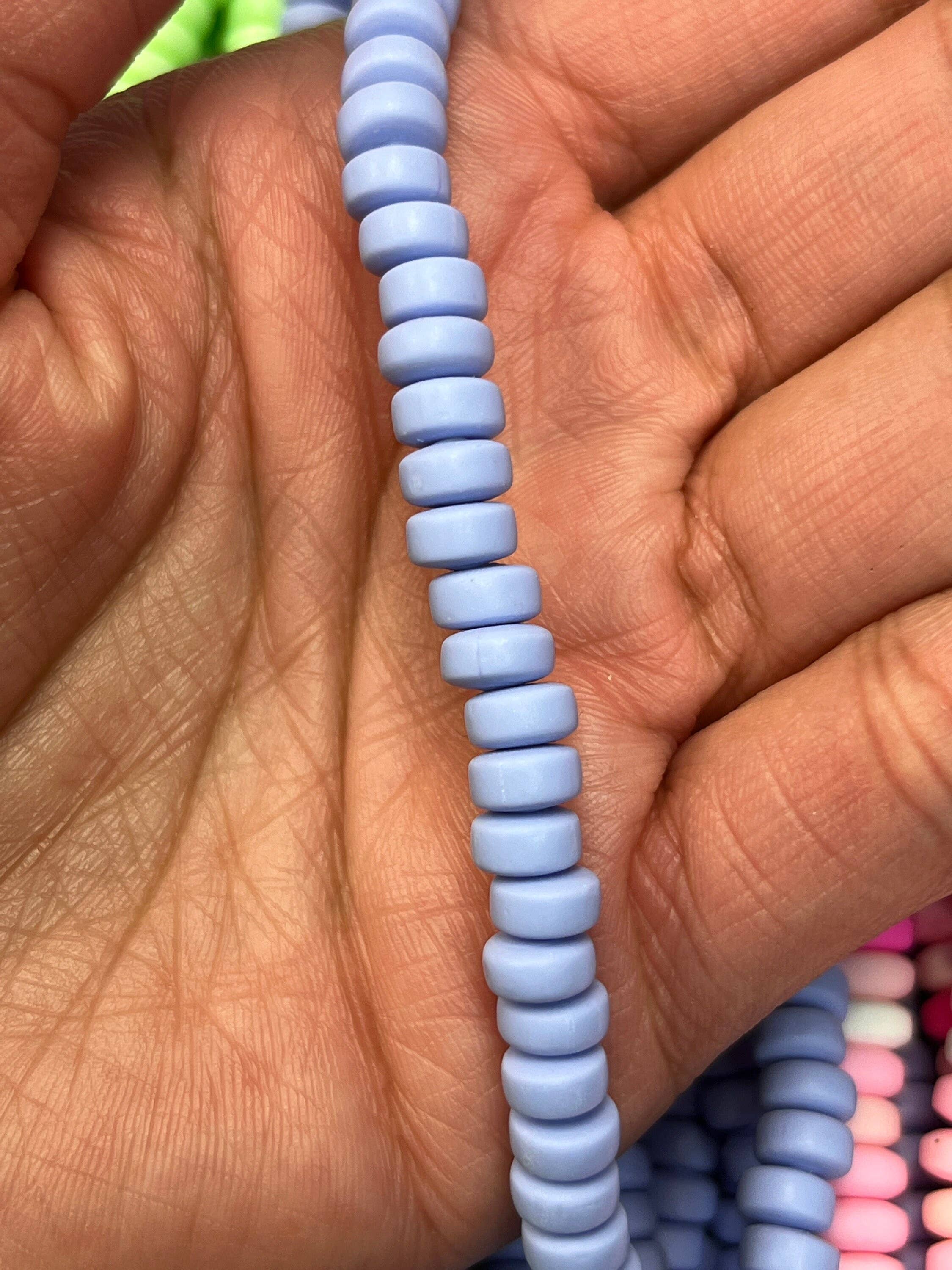 The Bead Bazaar - Wholesale Beads - Colorful Accent Beads, Bright Rondelle Faceted Disc Beads, Multicolor Pastel Beads, Bulk Beads For Jewelry Making, Jewelry Suppy, Flat Disc Bead4