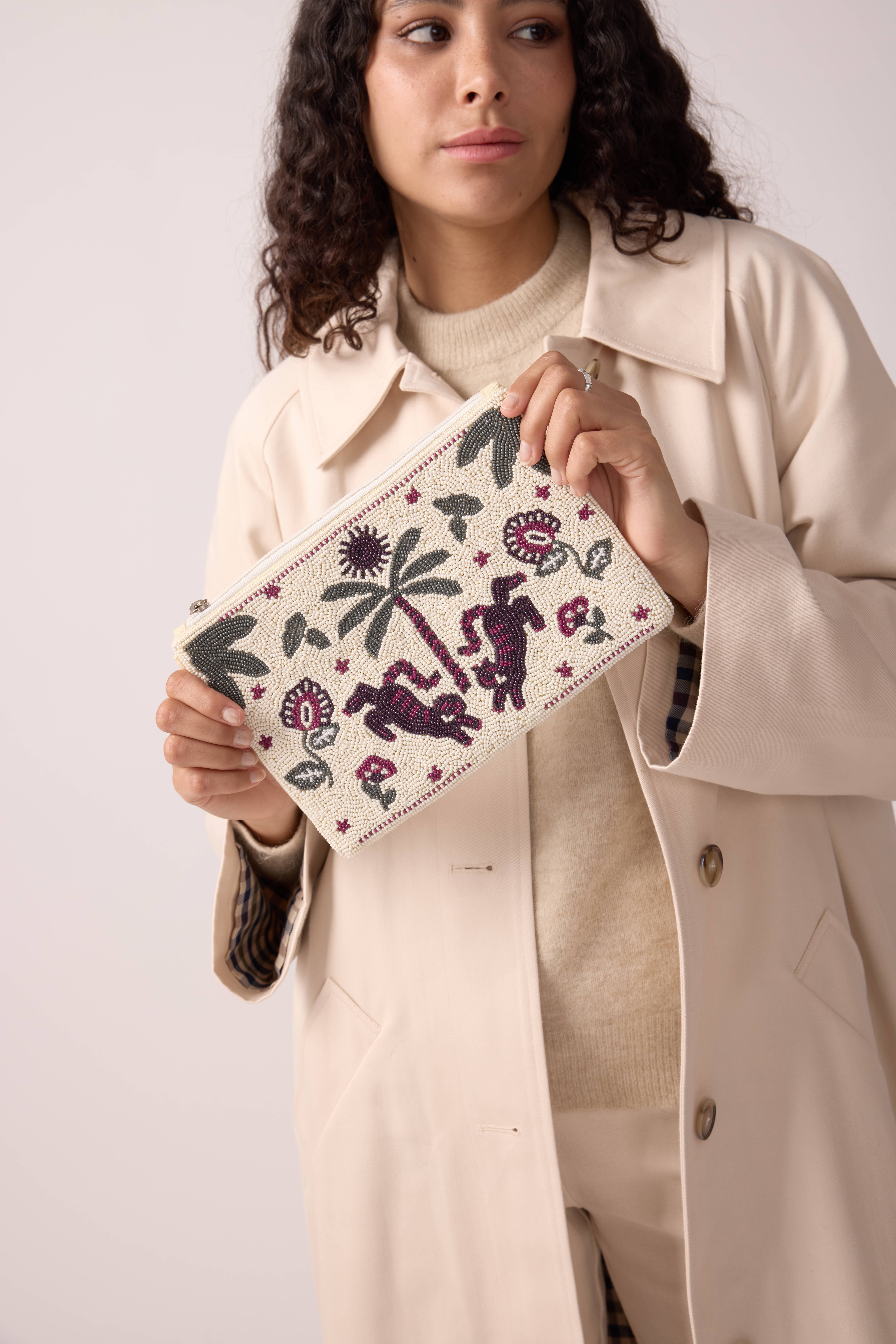 Maradji - Wholesale Pouch - Women's - AVA FIG EMBROIDERED BEADED POUCH1