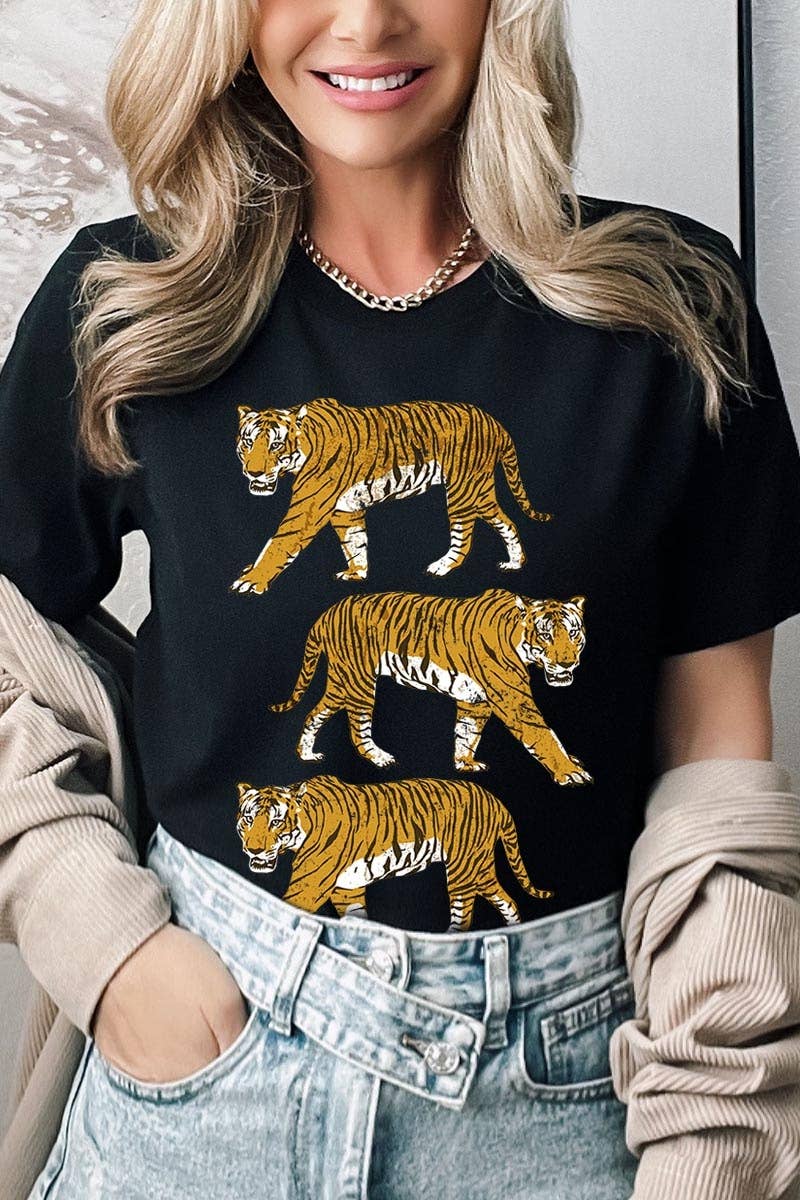 COLORBEAR – Engroshandel Grafisk t-shirt - Dame – Retro Tigers Grafisk T-shirt2
