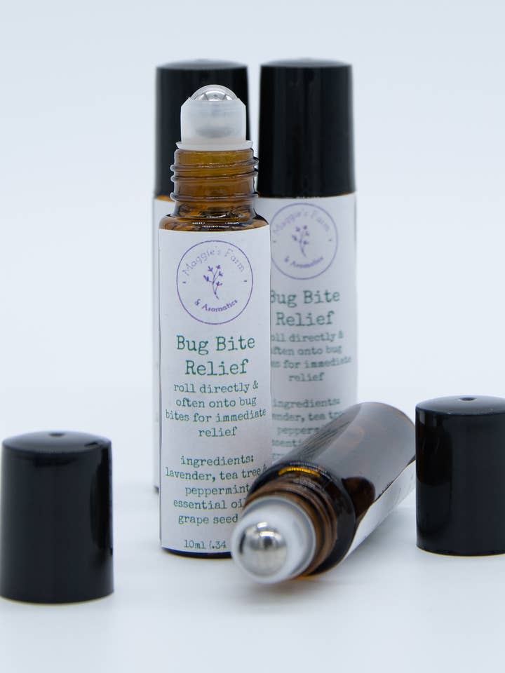 Bug Bite Relief Essential Oil Roller for wholesale by Maggie's Farm & Aromatics