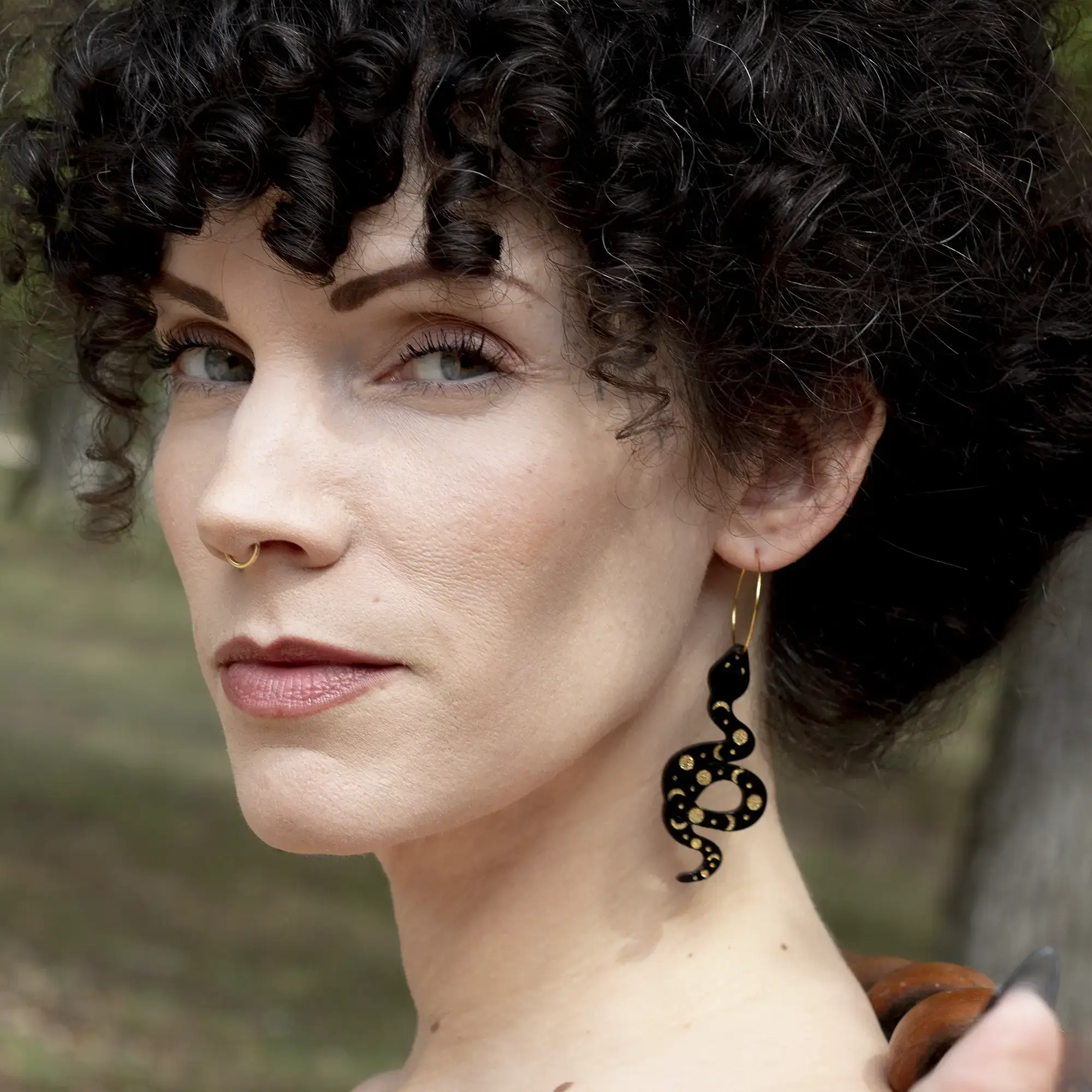 Le Chic Miami - Vendita all'ingrosso Orecchini a cerchio - Orecchini a Cerchio Moon Phases Snake1