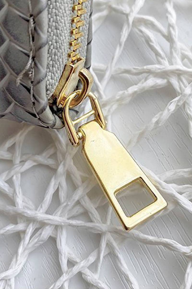 42POPS - Vente Portefeuille – femme - ,_....SI-26747 Portefeuille Long Tendance en Cuir Végétalien Tissé6