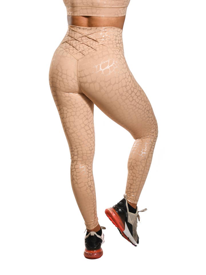 Legging Moxie Criss Cross - Cachemire pour la vente par Til You Collapse