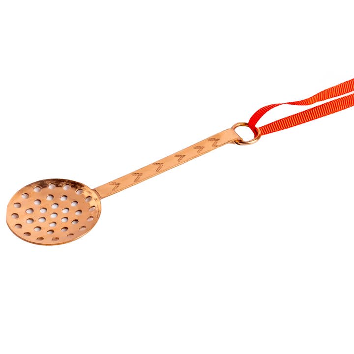 ANATOLIACRAFT – Großhandel Kochlöffel – Handgefertigter Mini-Kupfer-Schlitzlöffel, Puppenhaus-Utensil & festliche Küchendekoration