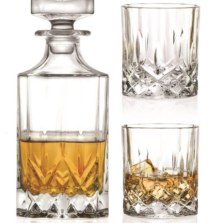 WHISKEY SET 3 PIECE OPERA for wholesale by RCR Cristalleria