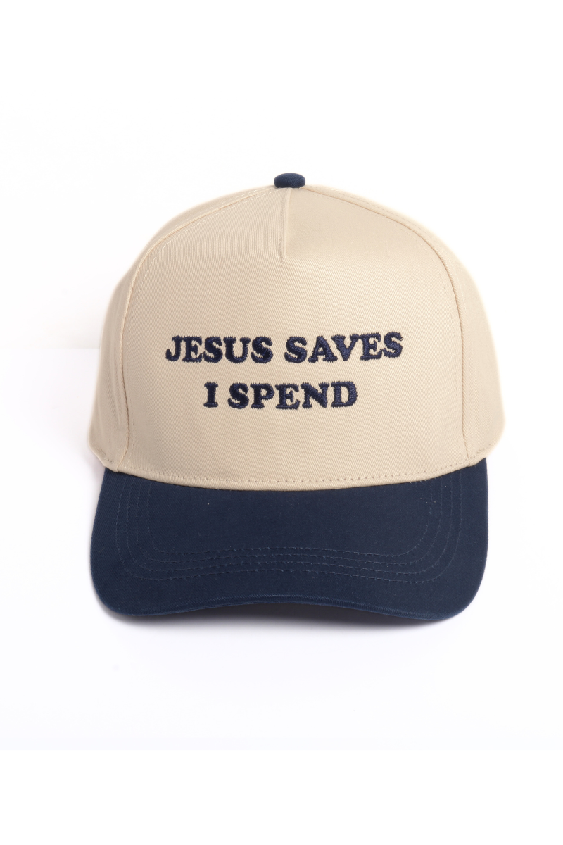 David And Young - Wholesale Baseball Cap - Women's - JESUS SAVES I SPEND Embroidery 5 Panel Baseball Cap8
