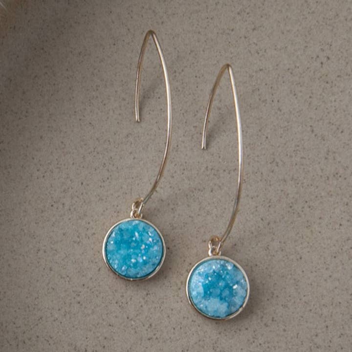 jupiter earrings-aqua for wholesale by Wild Abandon Jewelry