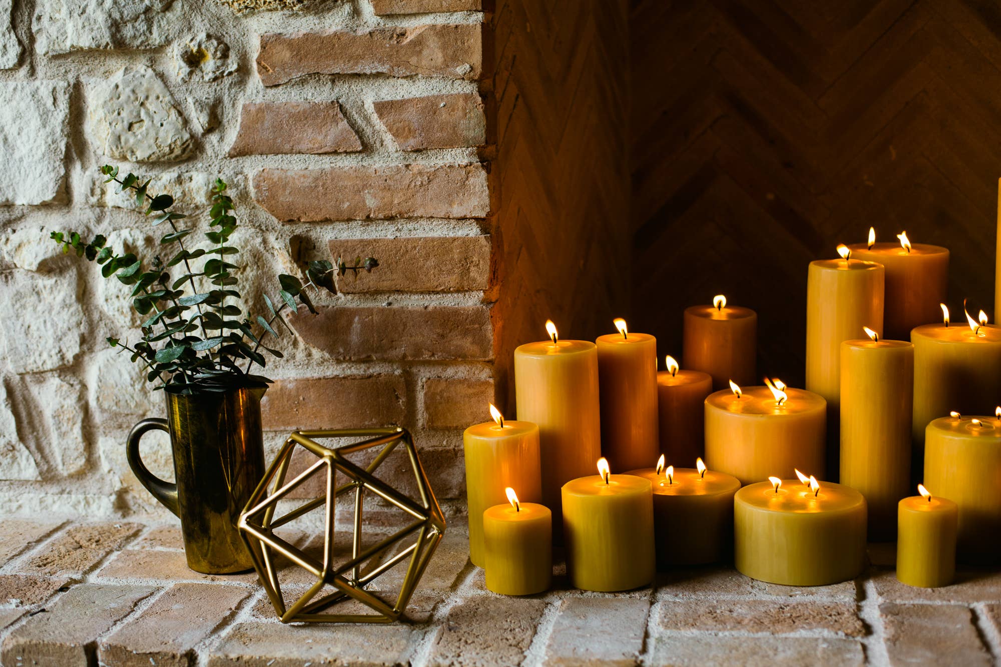 The Beeswax Co. - Wholesale Pillar Candle - 3 Wick - 6 Inch Beeswax Pillars6