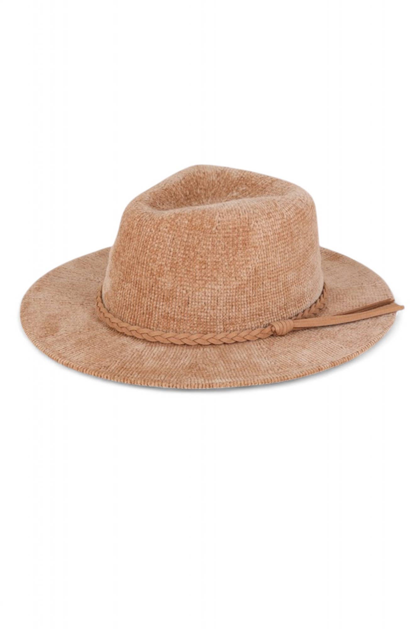 Artini Accessories – Fedora - Mulher por atacado – Fedora com Fita de Chapéu Entrançada em Chenille3