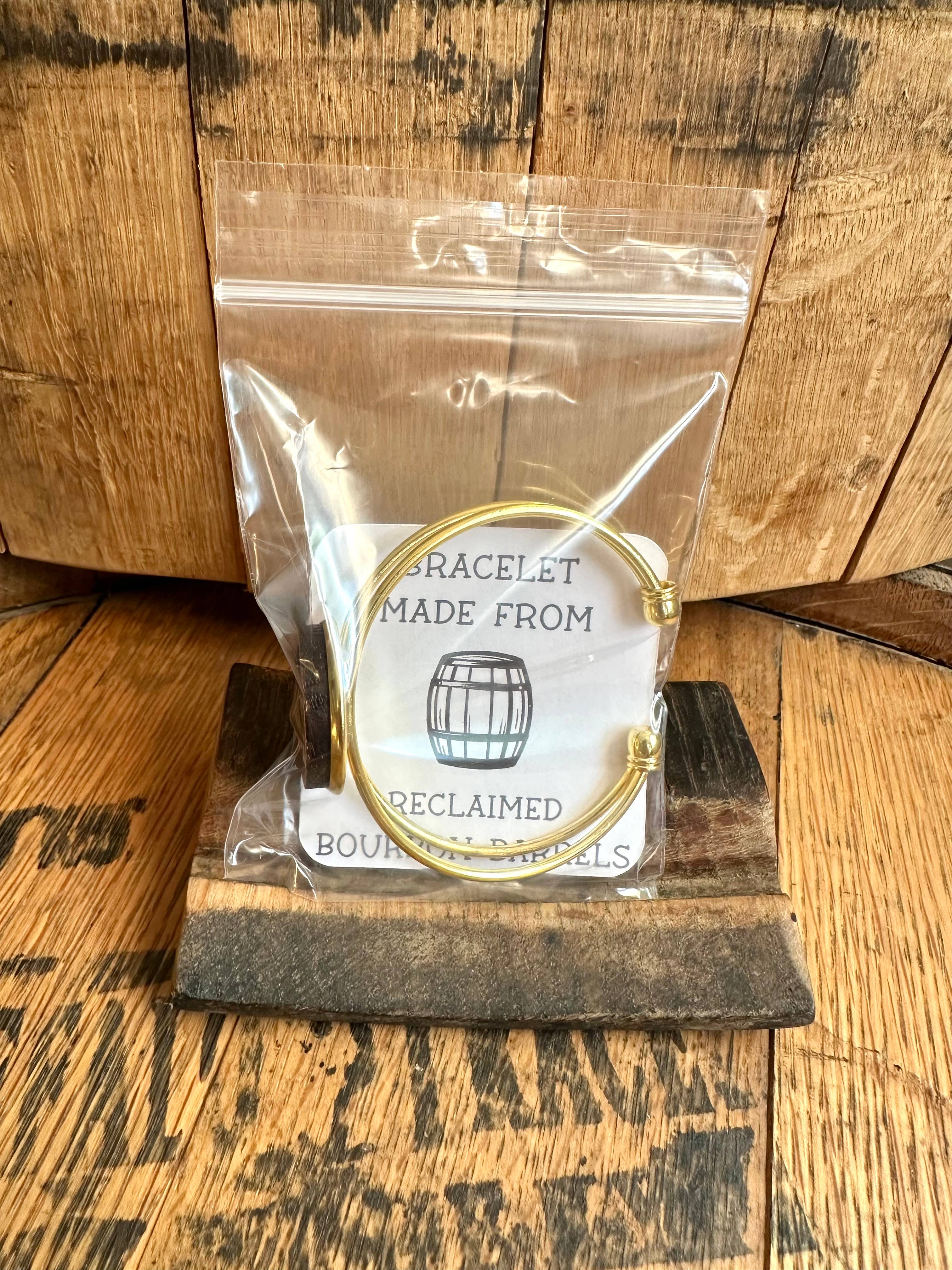 TWWKY - Wholesale Cuff Bracelet - Kentucky Bourbon Barrel Gold Cuff Bracelet5