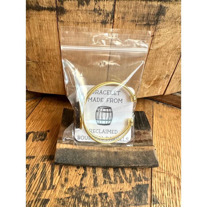 TWWKY - Wholesale Cuff Bracelet - Kentucky Bourbon Barrel Gold Cuff Bracelet5