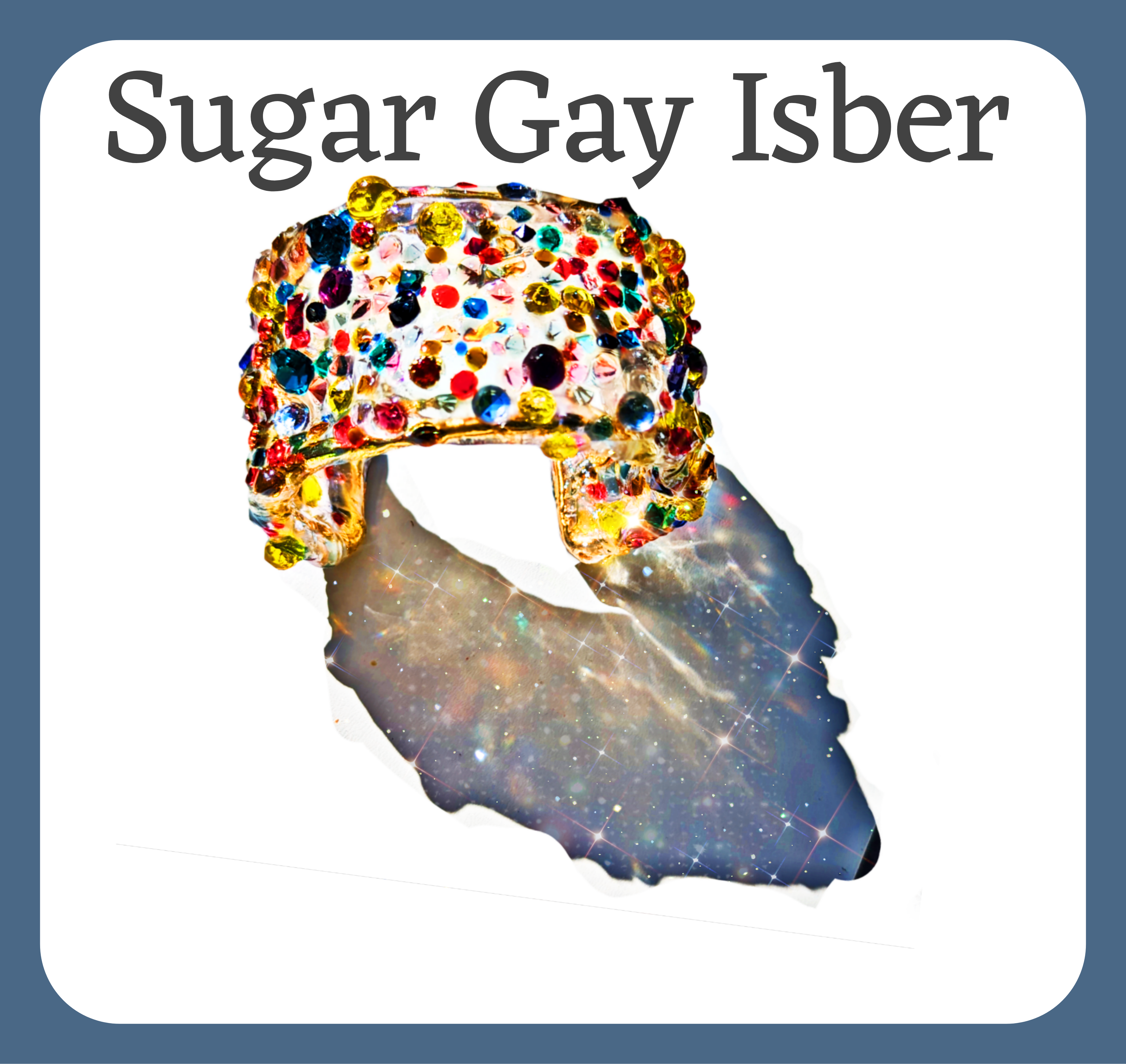 Gay Isber Designs - Wholesale Cuff Bracelet - Confetti Multi Color Cuff Bracelet Vintage Swarovski Faceted Stones Handmade Sustainable USA Sugar Gay Isber1