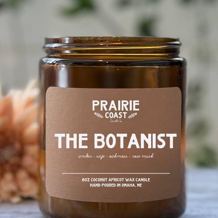 Botanist- Coconut Soy Wax Candle (8oz) for wholesale by Prairie Coast Candle Co.