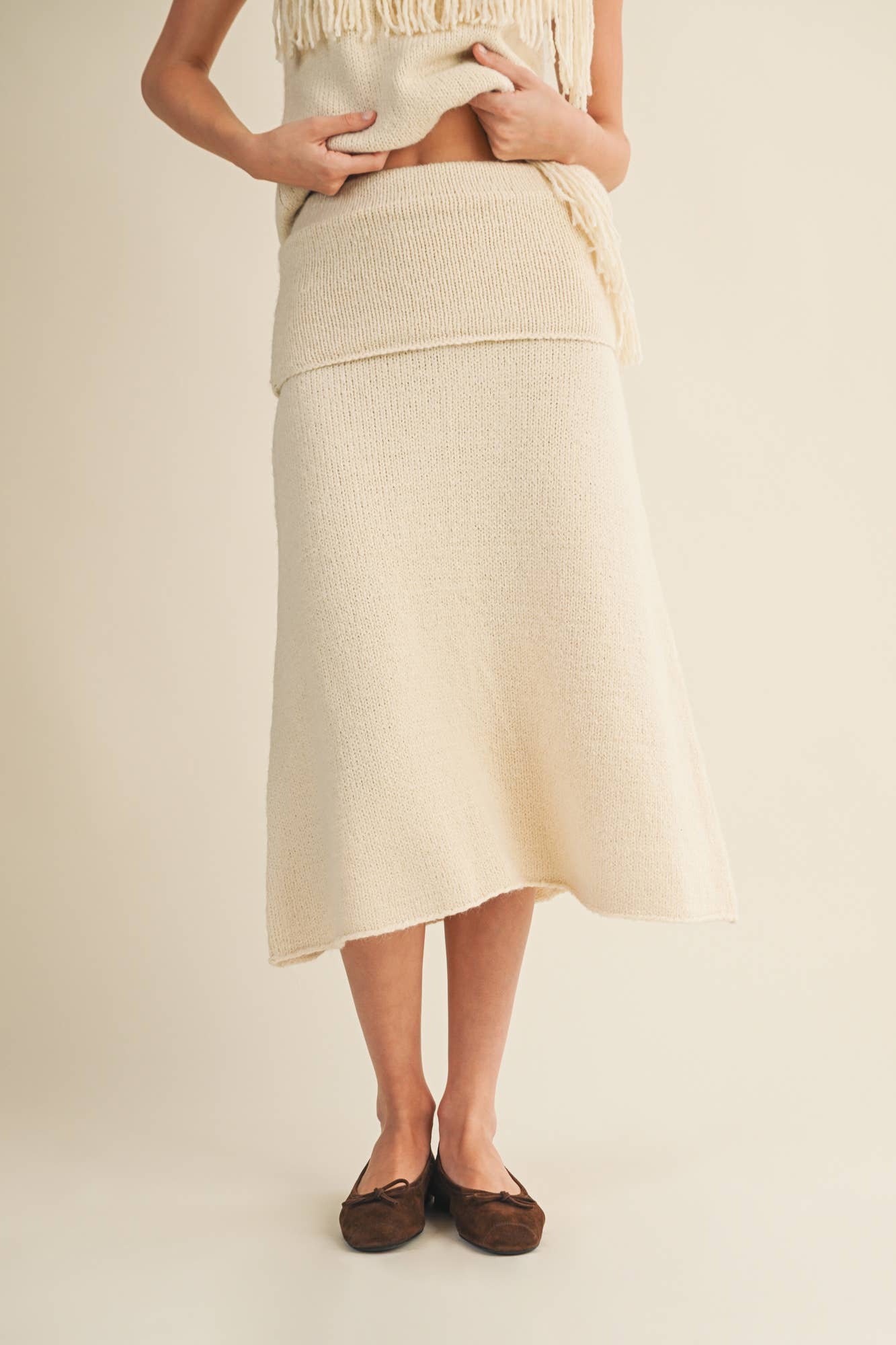 Mustard Seed - Vendita all'ingrosso Gonna - Donna - GONNA A TUBINO CON VOLANT PIEGATO5