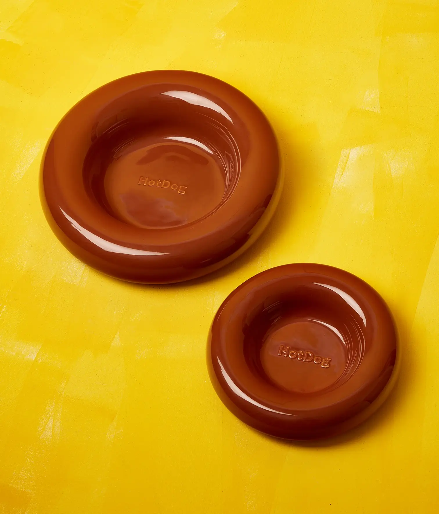 HotDog Pets - Wholesale Pet Bowl - Cat/Dog - Brown ceramic dog feeder6