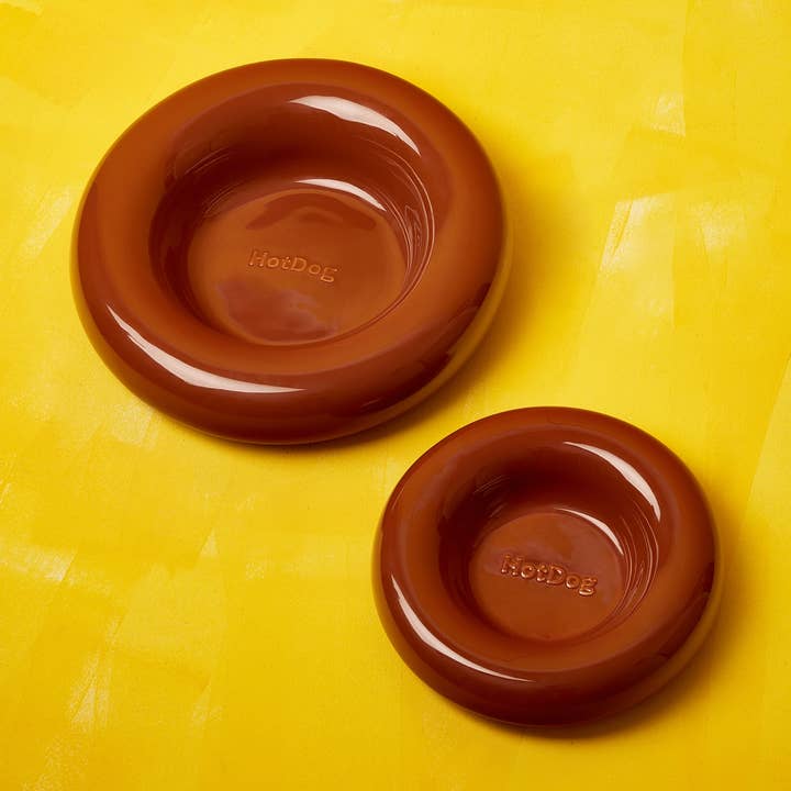 HotDog Pets - Wholesale Pet Bowl - Cat/Dog - Brown ceramic dog feeder6