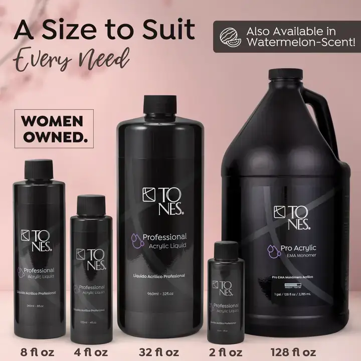 Tones Acrylics | Gels | Nail Art | Nail Tools & Accessories - Wholesale Nailcare Set - Pro Acrylic EMA Monomer | Watermelon Scent | Acrylic Monomer12