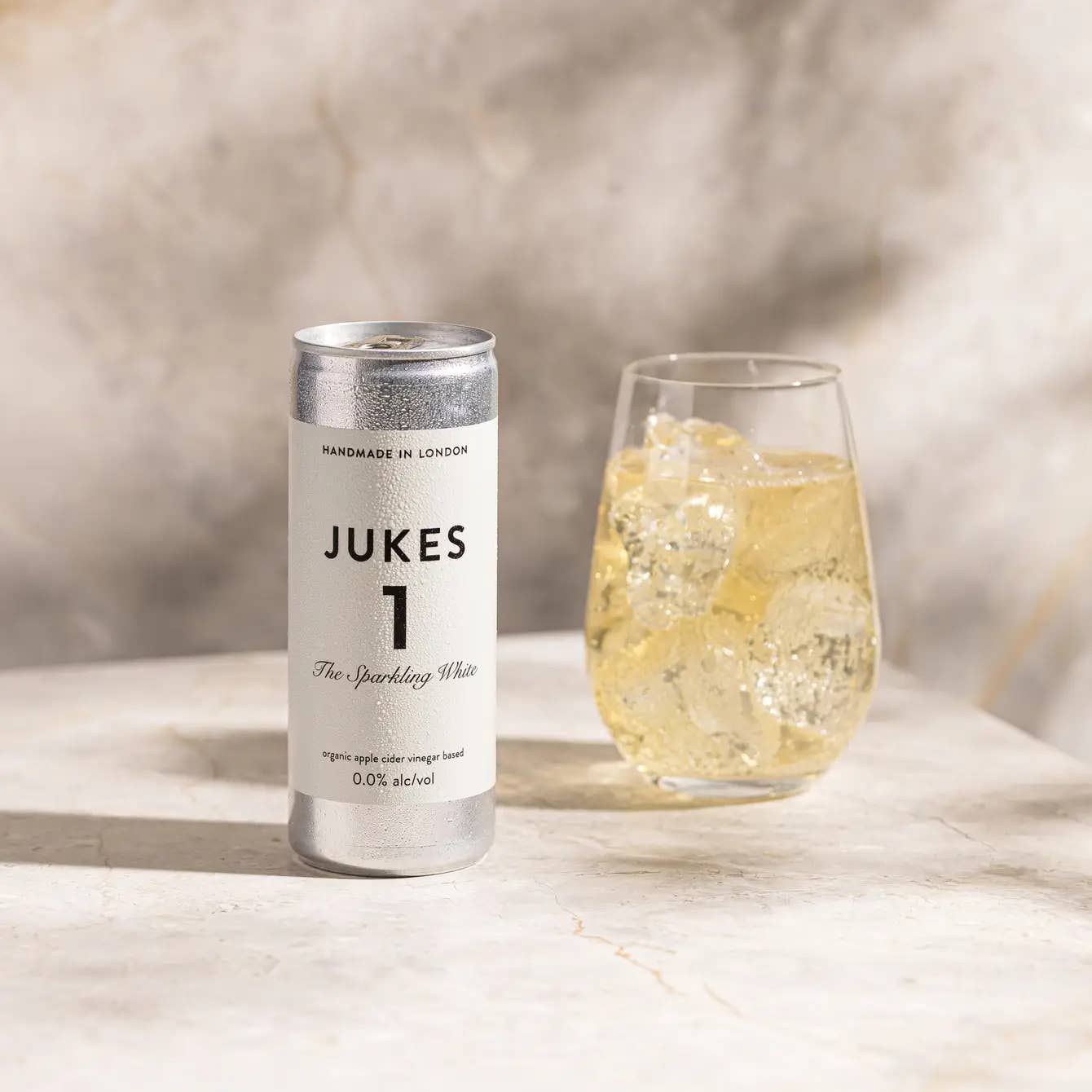 Jukes Cordialities - Vente Apéritifs sans alcool/mocktails - Jukes 1 - The Sparkling White - Boîte de 4
