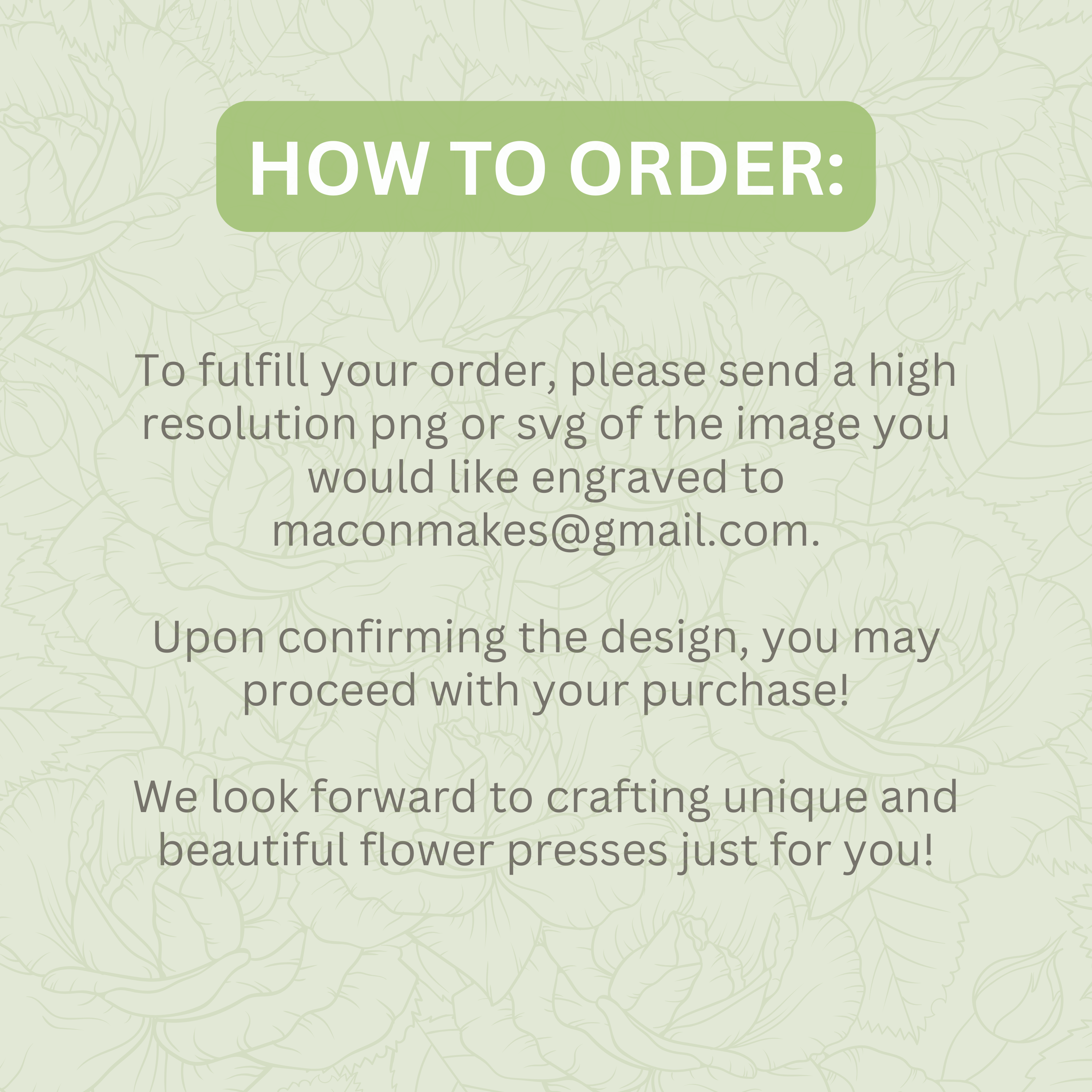 Macon Makes - Vente Kit de bricolage - Presses à fleurs miniatures en bois dur personnalisées avec logo | 4"x4"1