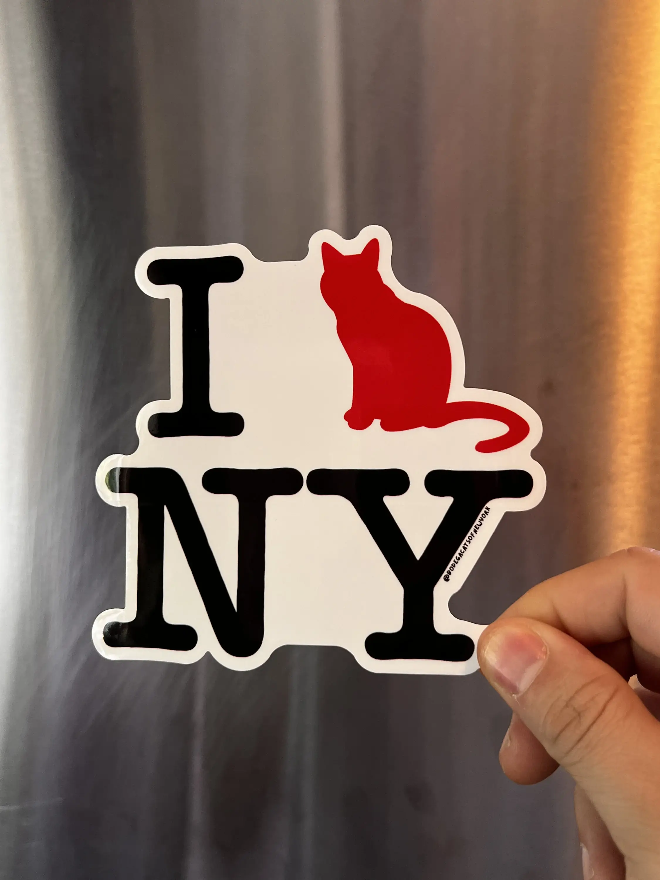 Bodega Cats of New York - Wholesale Sticker - Bodega Cats of New York 3.5" Sticker (I love NY)2