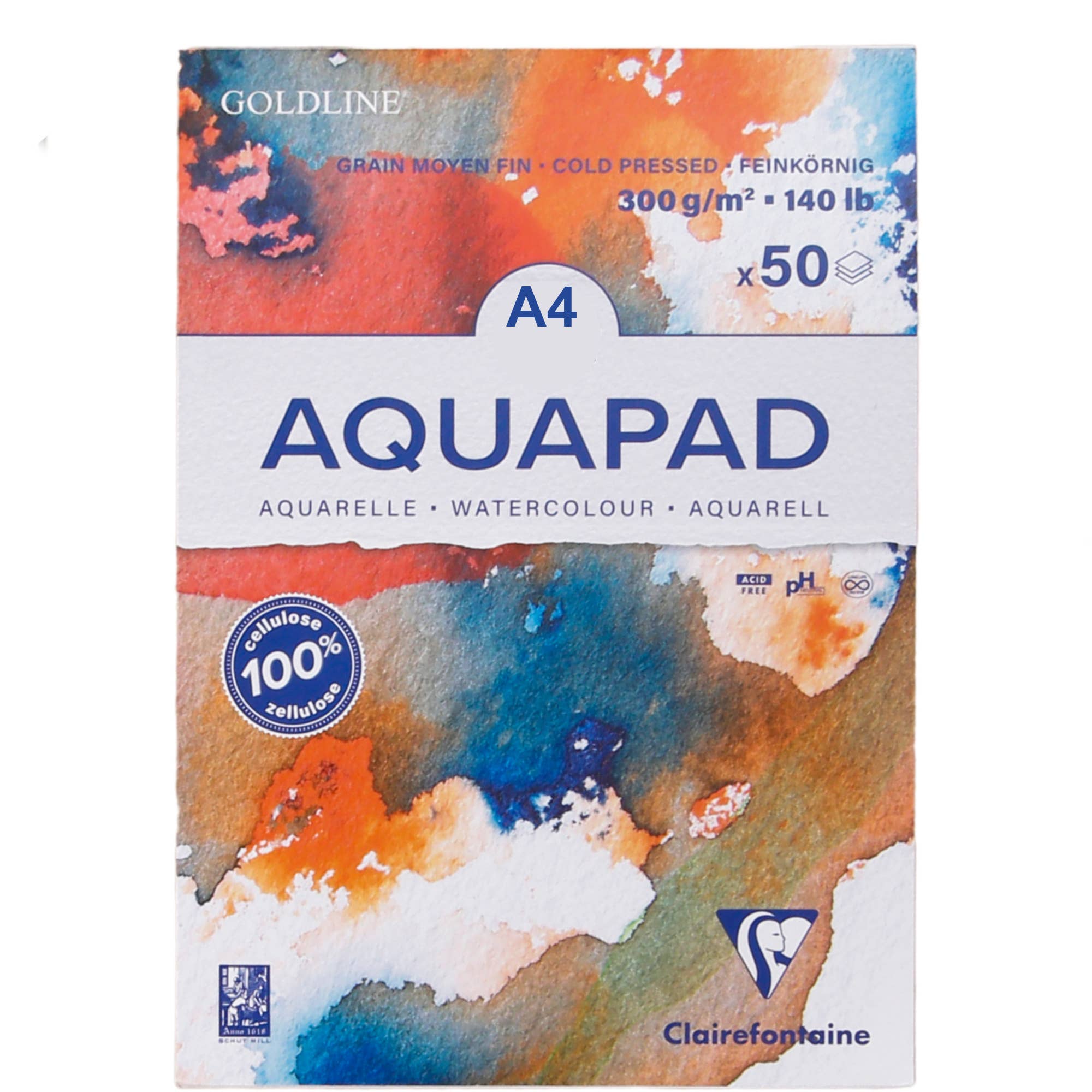 Exaclair - Vente Carnets de croquis - Clairefontaine™ AquaPad Papier Aquarelle - 300g/m²2