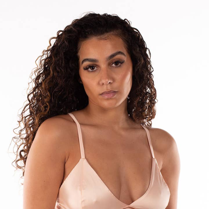 Orange Satin Bralette Orange Bralette Orange Satin Bra for wholesale by Roshni Desai Designs