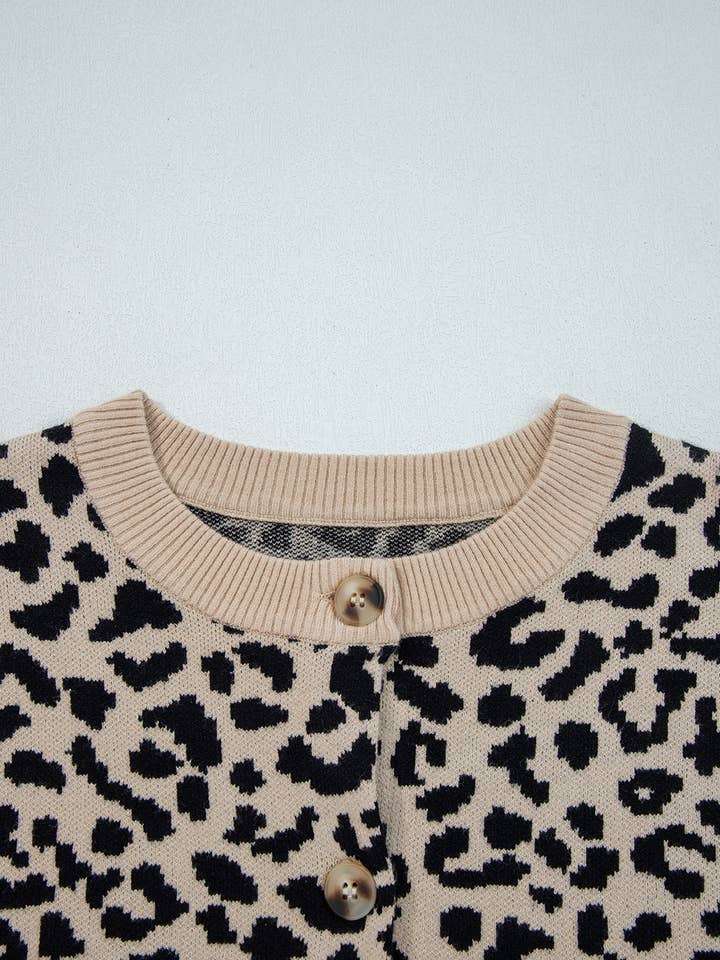 Babs + Birdie - Wholesale Cardigan - Women's - Leopard Chunky Knitted Cardigan Sweater5